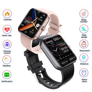 F57L Smart Watch Slaap Hartslag Bloeddruk Lichaamstemperatuurmeter 1,91 inch Sportsmartwatch Bluetooth Oproep Fitness Tracker
