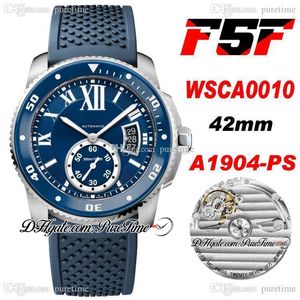 F5F Drive WSCA0010 1904-PS MC automatische herenhorloge stalen case blauw wijzerplaat Romeinse markeringen rubberen riem 2021 42mm Super editie horloges puretime b2