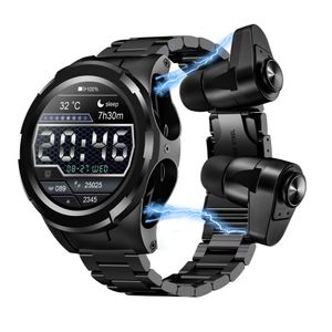 F6 Smartwatch TWS Écouteurs 2 en 1 Smartwatch Confort Appel À La Mode Intelligent Portable Fréquence Cardiaque Pression Artérielle Oxygène Sommeil Moniteur Bluetooth Écouteurs De Jeu