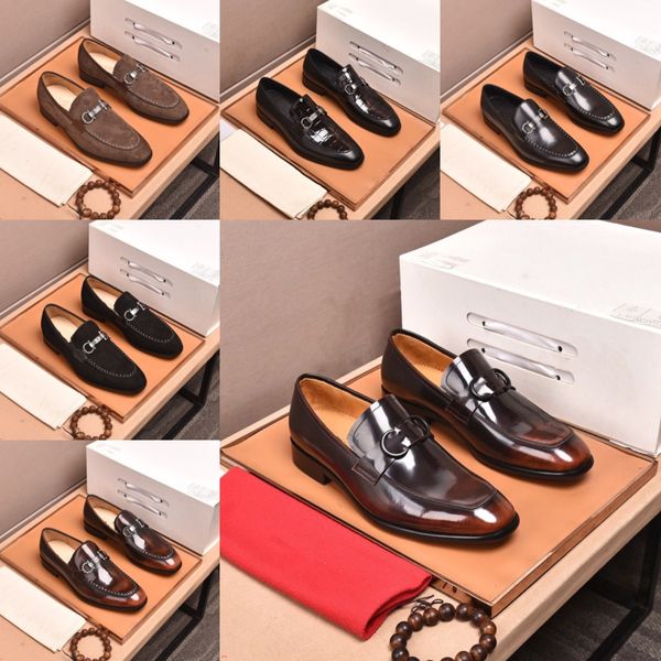 F7 / 23MODEL Zapatos Oxford de boda para hombre hechos a mano Negro Azul Cuero genuino Zapatos de vestir de diseñador plano Patrón de cocodrilo Mocasines formales de negocios de verano