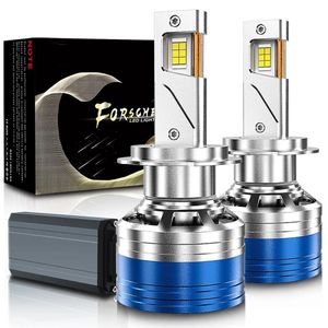 F7 bombilla de faro LED 160W H4 H1 H8 H9 H11 faro LED de coche 9005 HB3 9006 HB4 9012 bombilla LED tubo de cobre doble luz antiniebla 24000LM