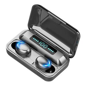 F9-5 Draadloze hoofdtelefoon 5c TWS Bluetooth 5.0-koptelefoon 9D Stereo Muziek Handsfree 2000mAh Oplaaddoos met microfoon Sport Waterdicht