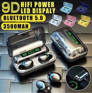 F9-5C F9-35 TWS Bluetooth 5.0 Écouteurs rechargeables Smart-touch Smart-Touch Wireless Whishphones avec CHEE MIC STOWS FORTH pour Android iOS Smart Cell Phone Vs M10 F9-10 5