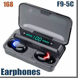 f9-5c Bluetooth 5.0 casque sans fil écouteurs 9D stéréo Sport étanche sans fil écouteur contrôle tactile casque écouteurs 168D