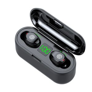 F9 F9-5C TWS 600mAh Auriculares Power Bank Sport LED Pantalla de energía digital Auriculares BT 5.3 Auriculares inalámbricos HIFI Auriculares estéreo Auriculares táctiles Auriculares con micrófono lyp006