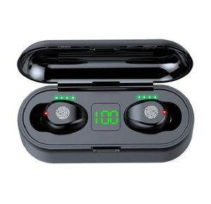 Auriculares inalámbricos F9 5,0, miniauriculares intrauditivos deportivos para correr, videojuegos, teléfonos, llamada HD, pantalla LED de alimentación