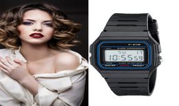 F91W Classic Water Resist Silicon Strap Sport Digital Watch Fashion Thin LED Montres Quartz Mouvement OUC261B1980993