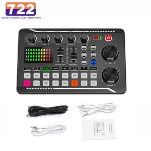 F998 Geluidskaart Microfoon Mixer Audio Mixing Console Versterker Live Muziek Dj-apparatuur 240110