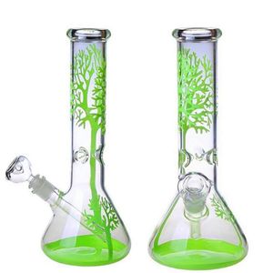 Bongwaterpijp waterpijp glazen recycler dab rigs beker bong holografische ananas glazen pijp feeb ei met 14 mm gewricht