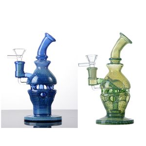 Faberge Fab Egg Hookahs Heady Glass Bong Shower Head Percolator Bong 14,5 mm Vrouwelijke gewricht Olie Dab Rigs Water Pijpen Groen Blauw