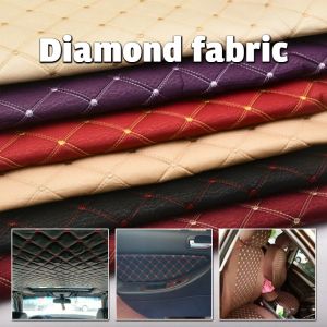 Tissu 1/2/3 mètre brodé Plaid tissu éponge voiture intérieur toit siège de voiture coussin matériel pour bricolage chaises rembourrage canapé-lit