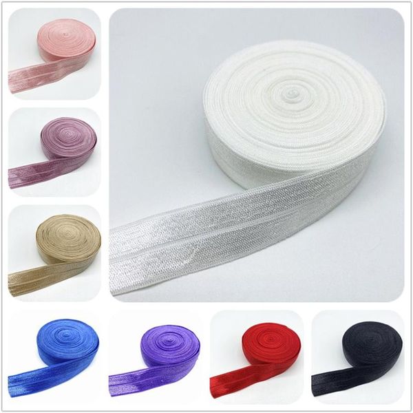 Ruban élastique brillant en tissu 10/15/20/25mm, bande élastique pliable en Spandex pour la couture de la dentelle, garniture de taille, accessoire de vêtement