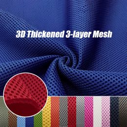 Stof 100*140 cm 3D verdikte 3 lagen sandwich mesh stof voor stoelbedekking ademende sportschoenen zakken sofa materiaal luidspreker mesh stof
