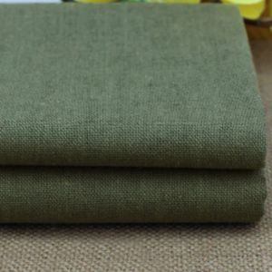 Tissu 100 * 140cm armée en coton vert lin tissu patchwork artisan matériau sac rideau poupée
