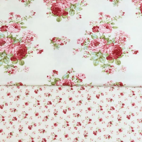 Tissu 100% coton sergé tissu beige élagant bordeaux rose floral DOTS tissu pour bricolage enfants vêtements décor artisanat travail manuel tissu de courtepointe