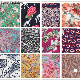 Stof 100% Rayon Bloem Paard Roos Paisley Bladeren Hart Bohemen Dunne Zachte Gladde stof voor Zomer Jurk Shirt Blouse Nachthemd