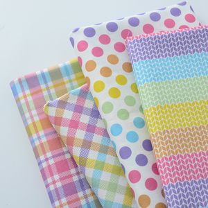 Tissu 110X50cm coton impression numérique points colorés couture tissu faisant des vêtements bébé pantalon enfants à la main bricolage 230419