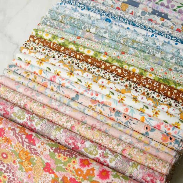 Tissu 145x50cm coton tissu pastoral sergé floral bricolage vêtements pour enfants tissu r couvre-lit décoration pour la maison b P230506