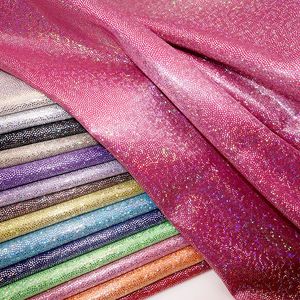 Tissu 150 cm de large paillettes Laser Polyester tissu irisé holographique fête de mariage fond poupée vêtements décor matériel bricolage 230904