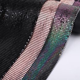 Stof 150x45cm Sparkly Metal Mesh Fabric Chainmail Sieraden Making Lades Agtallic Fabrics Diy Sewing Sexy Party Club Jurk Cosplay