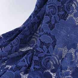 Tela de encaje de guipur Floral elástico, 3/5/10 yardas, para vestido de noche nupcial, falda de tul, Material de costura por yarda