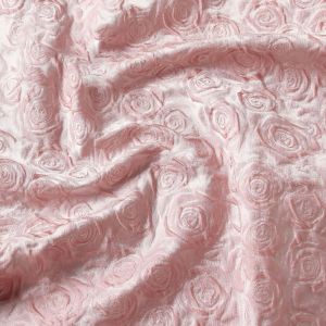 Tissu 3D en Satin Rose brillant, tissu Jacquard pour robe de costume Cheongsam, tissu de créateur à coudre au demi-mètre