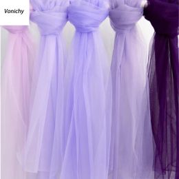 Tela de 5/10 yardas, color morado claro, lila, lavanda, tela de tul suave, gasa transparente para vestido de novia, tela de costura de tutú, 160cm de ancho