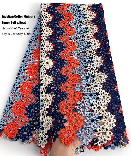 Tela 5 yardas Muy suave único Guipur encaje excelente bordado africano cordón suizo tela de encaje nigeriano desgaste ocasional tela de costura