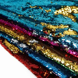 Stof 50*130 cm draak visschaal zeemeermin pailletten omkeerbaar materiaal stoffen patchwork naaien quilten handwerk diy doek
