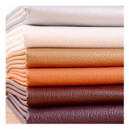 Tissu 50 * 138 cm en cuir synthétique Litchi Pu Cuir Fabric Artificiel Faux Tabrics en cuir bricolage Sac Sofa Home Decoration Matière de couture