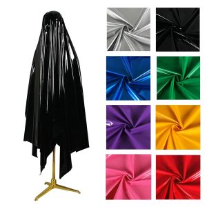 Tissu 50X145CM brillant vinyle cuir PU tissu doux extensible miroir matériel pour sac robe scène Costume rembourrage 13 couleurs