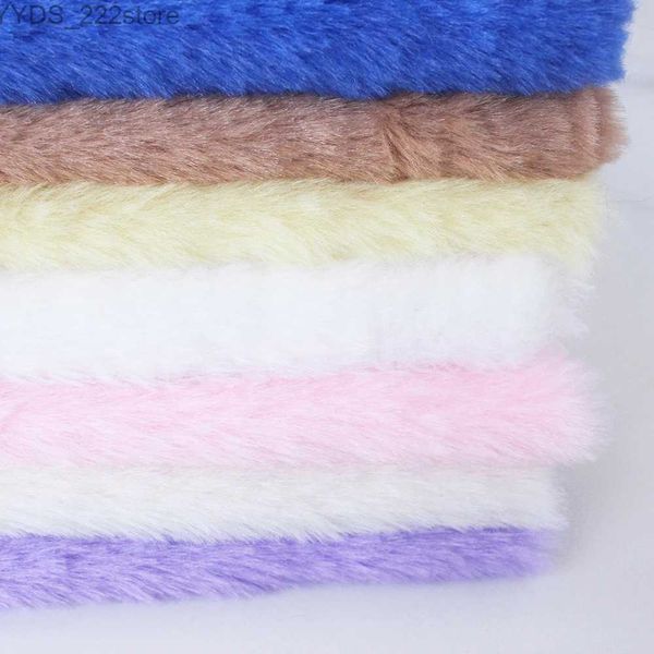 Tela 7MM tela de felpa color puro Solf Atrtificial piel de conejo muñeca ropa almohada material de decoración DIY YQ231109