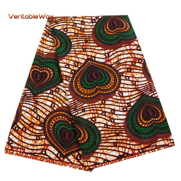 Tissu africain Ankara imprime cire tissu Patchwork Style rétro femme robe artisanat bricolage Afrique matériel 100% Polyester par cour fp6447