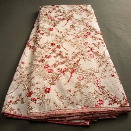 Tissu Africain Gilding Brocade Lace Fabric 2023 Tissu de dentelle jacquard français nigérian pour femmes robes de fête de mariage A3464