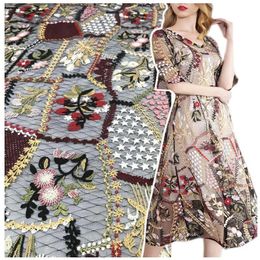 Tissu et couture 1 yard africain maille dentelle florale tissu Telas robe de soirée bricolage patchwork tulle matériel tissu Tecido largeur 125 cm 231211