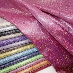 Tissu et couture 150 cm de large paillettes laser polyester tissu irisé holographique fête de mariage fond poupée vêtements décor matériel bricolage 231130