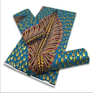 Stof en naaien 2023 Afrikaanse gouden wax katoen spul rapper batik ankara originele hoogwaardige materiaal pagne onderhoud 230614