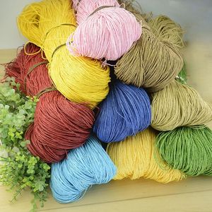 Tissu et couture 500g fil de raphia papier herbe coton pour tricoter Crochet fait à la main bricolage chapeau de paille sac poupée pantoufles tisser fil doux été 231017