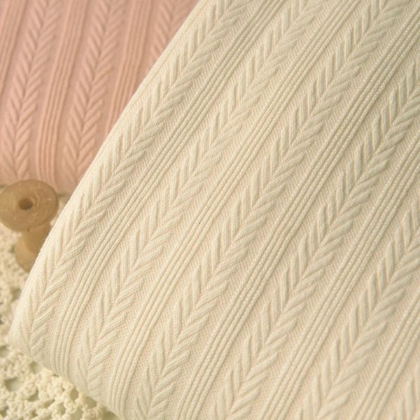 Tissu et couture 80x50cm faible feuille élastique Jacquard tricoté polyester et coton pour robes pour femmes pulls faits à la main bricolage TJ20602 231211