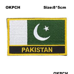Tissu et couture 8x5cm Pakistan Forme Mexique Drapeau Broderie Fer sur Pt0025-R Drop Livraison Maison Jardin Textiles de maison Dha8U
