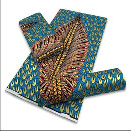 Tela y costura tela de cera dorada africana algodón cosas rapero Batik Ankara Material Original de alta calidad Pagne Maintenant 230721