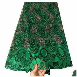 Tela y costura encaje africano 5 yardas francés neto TL bordado para mujer vestido 230727 entrega de gota hogar jardín textiles dhvyv