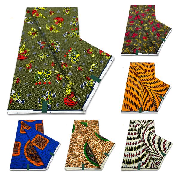 Tela y costura est Moda Tela de cera africana 100% Algodón Nigeria Ankara Telas de cera Impresiones en bloque Batik Holandés Tela de costura de alta calidad 230721