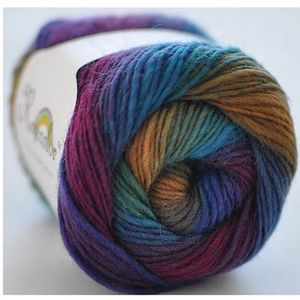 Tissu et couture fantaisie long fil de laine arc-en-ciel pour tricoter et tissé à la main scores colorés dame châles 100 fil de crochet pur 5 pièces 231124
