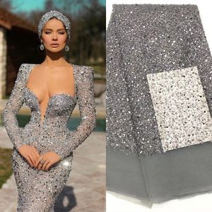 Stoffen en naaien Haute Couture Designer Lace 38 kleuren pailletten kralen parelvaartuigen voor avondjurk doek bij de tuin 230523