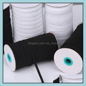 Stoffen en naaig Home Textiel Tuin 5 mm / m / 6 mm Elastisch touw van maskeroorriemband Polyester Running Flat T2I5890 Drop levering 2021 YJ