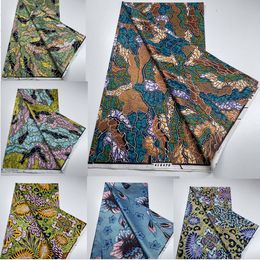 Stof en Naaien Nigeriaanse Afrikaanse Wax Stoffen Katoen Print Wrap Batik Ankara Hoge kwaliteit Originele Pagne Veritable Golden Material Stuff 230727