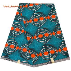 Tissu Ankara africain Polyester cire imprime tissu 1 Yard tissu africain pour robe de soirée véritable cire tissu à coudre pour l'artisanat à domicile fp6391