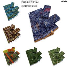 Tela ankara tela de cera africana verdadera tela de cera real nigeria ghana estilo tissu vestido artesanía diy 100% material de algodón ax785