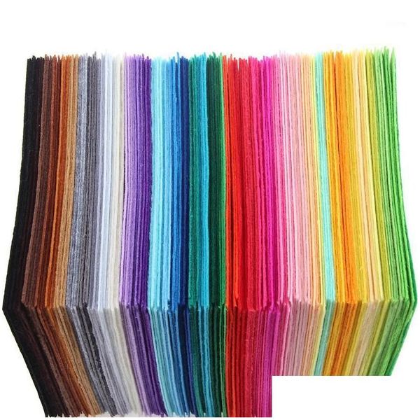 Arrivée de tissu 40pcs 15x15 cm feutre non tissé 1 mm d'épaisseur feutres de tissu en polyester bricolage bundle pour coudre des poupées artisanat1 livraison directe Ap Ot4Wz